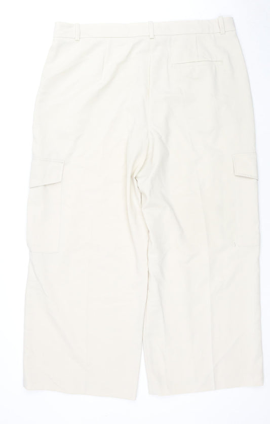 Womens UK Size 20 Marks and Spencer Regular Fit Beige Trousers