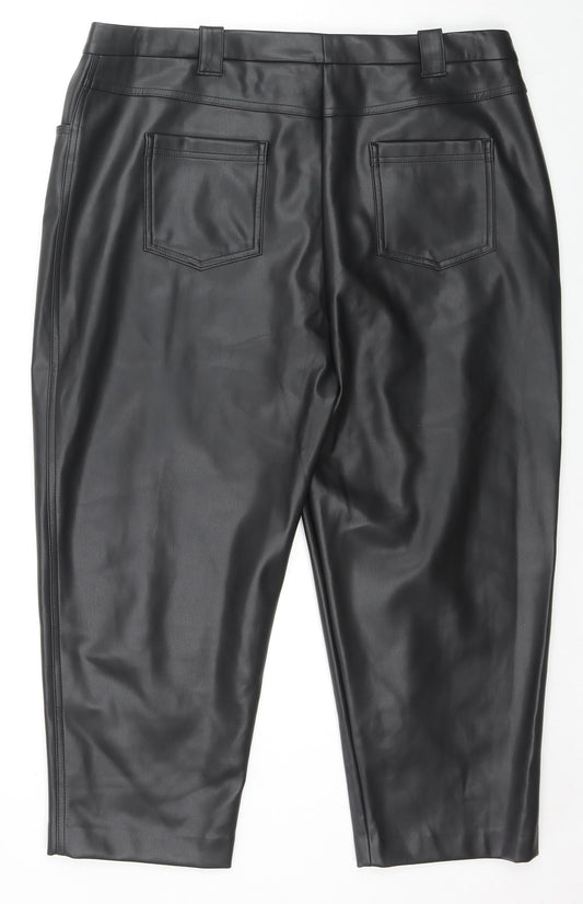 Womens UK Size 20 Marks and Spencer Regular Fit Black Trousers