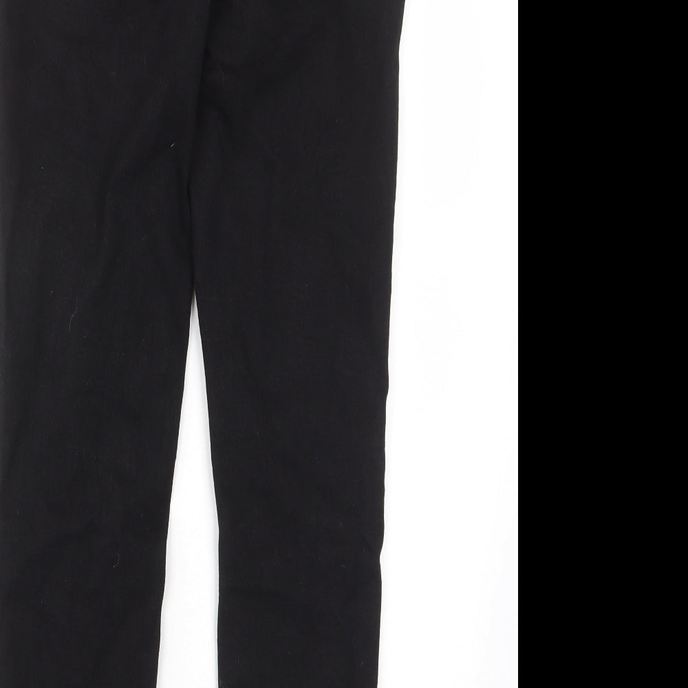 Womens UK Size 12 Papaya Regular Fit Skinny Black Jeans
