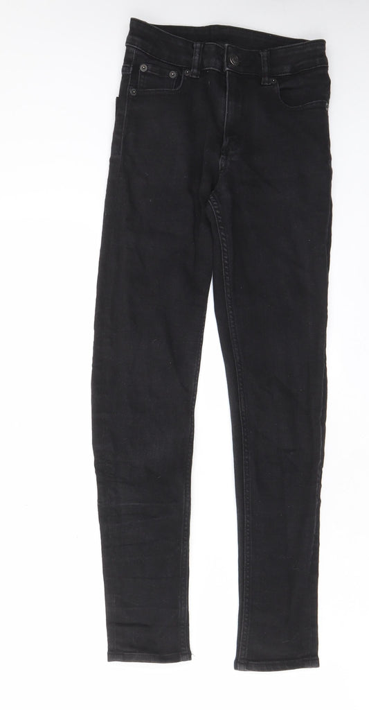 Womens UK Size 25 in Cheap Monday Regular Fit Skinny Black Jeans
