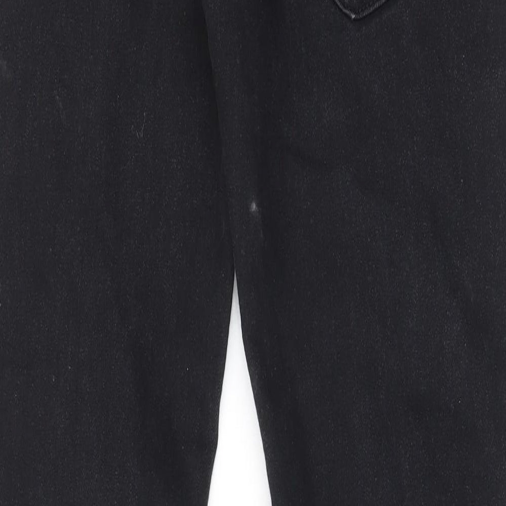 Flying Machine Mens Black Cotton Straight Jeans Size 32 in L31 in Regular Zip - Pockets, Belt Loops