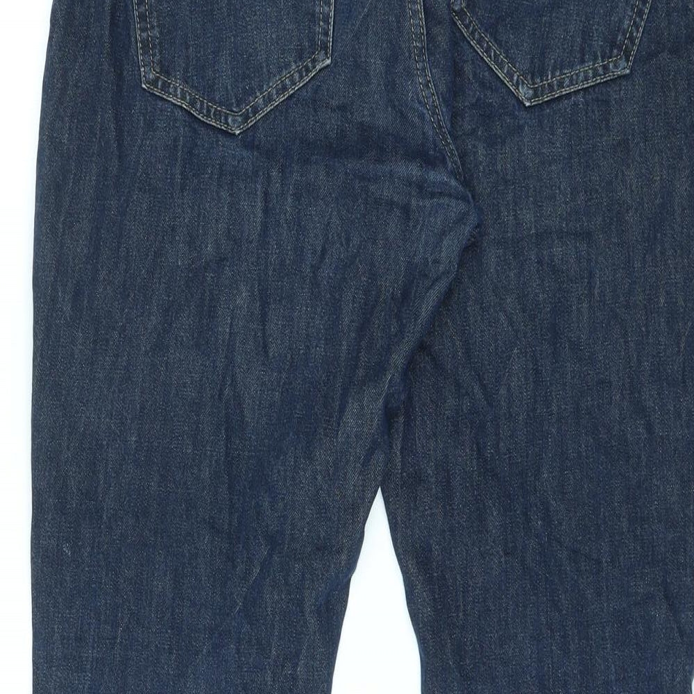 NEXT Womens Blue Cotton Straight Jeans Size 34 in L27 in Slim Zip