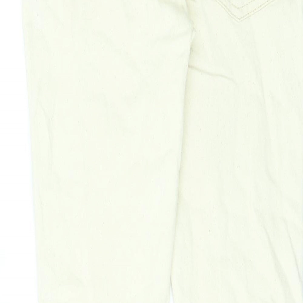 Mens UK Size 28 in Topman Regular Fit Straight Ivory Jeans