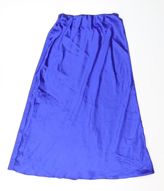 New Look Womens Purple Polyester A-Line Skirt Size 10