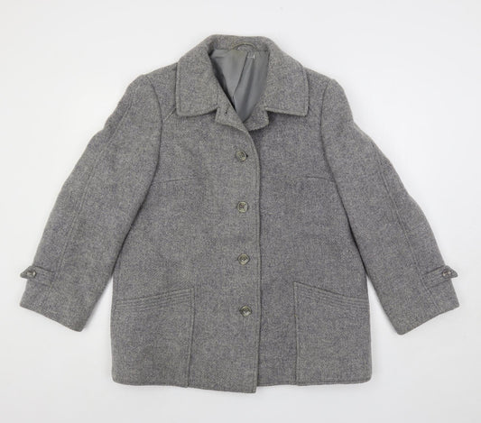 Womens UK Size 16 St Michael Grey Pea Coat