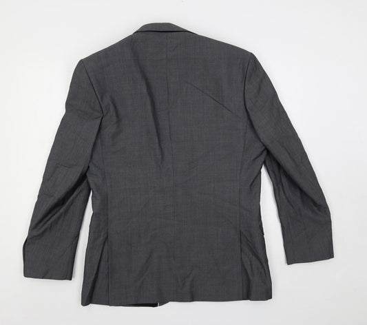 Mens UK Size 40 Racing Green Regular Grey Suit Jacket
