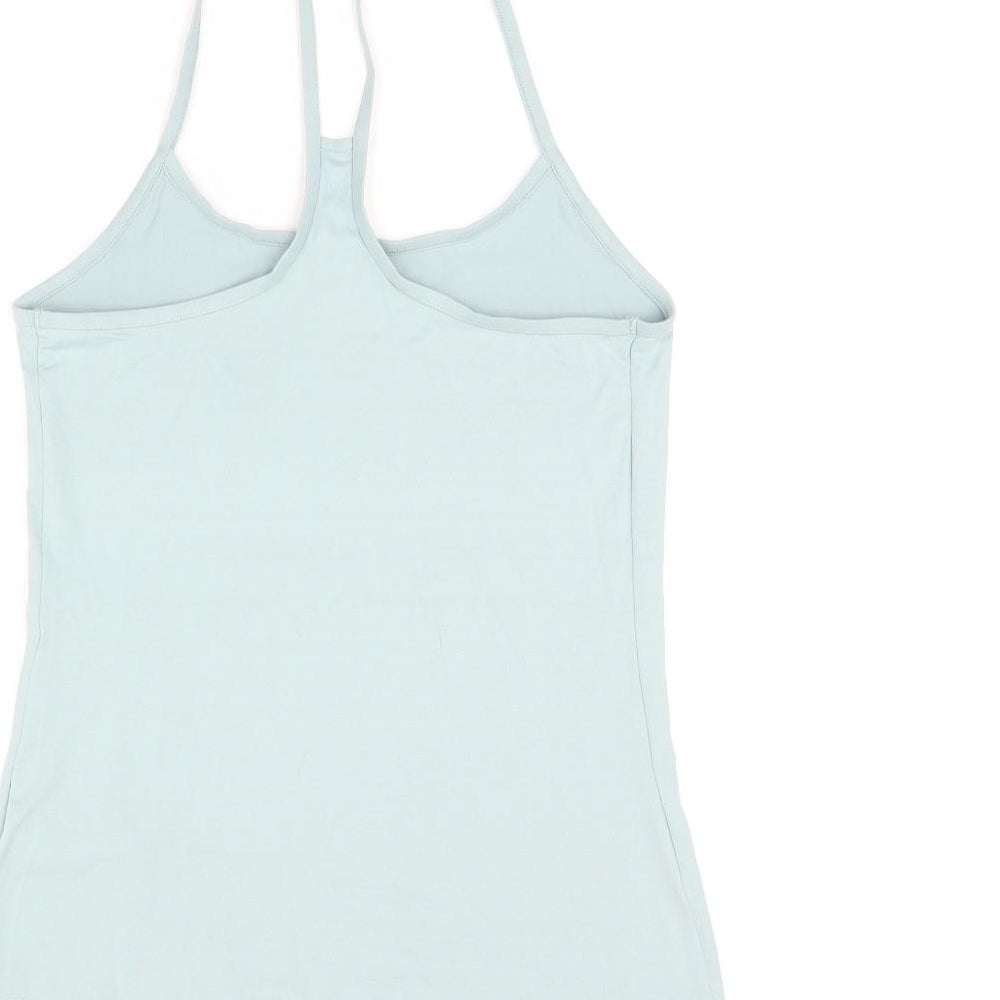 Marks and Spencer Womens Blue Polyester Basic Tank Size 10 Scoop Neck Pullover