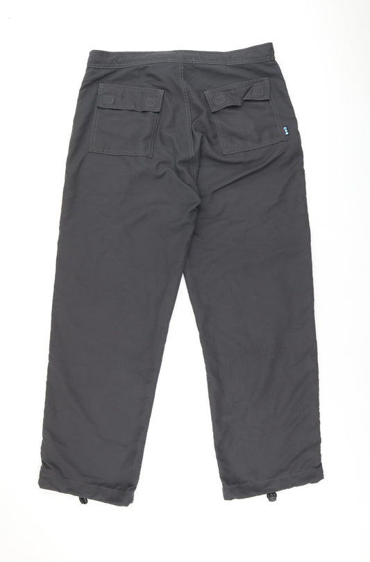 Westworld Mens Grey Polyester Trousers Size XL L31 in Regular Zip