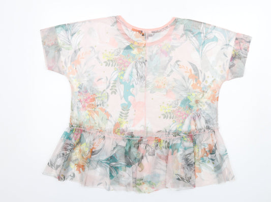 Womens UK Size 12 NEXT Multicoloured Basic T-Shirt