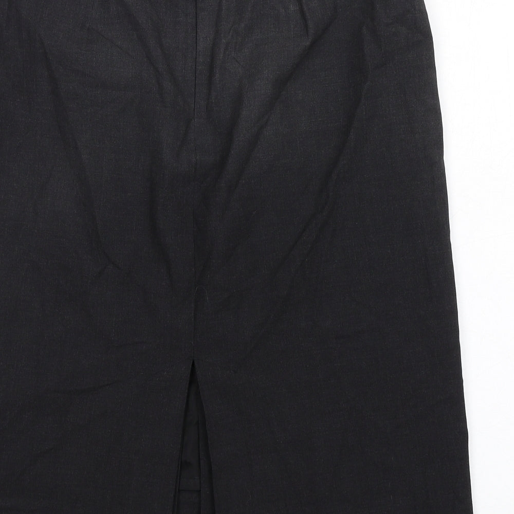 Simon Jersey Womens Grey Polyester Straight & Pencil Skirt Size 12 Zip