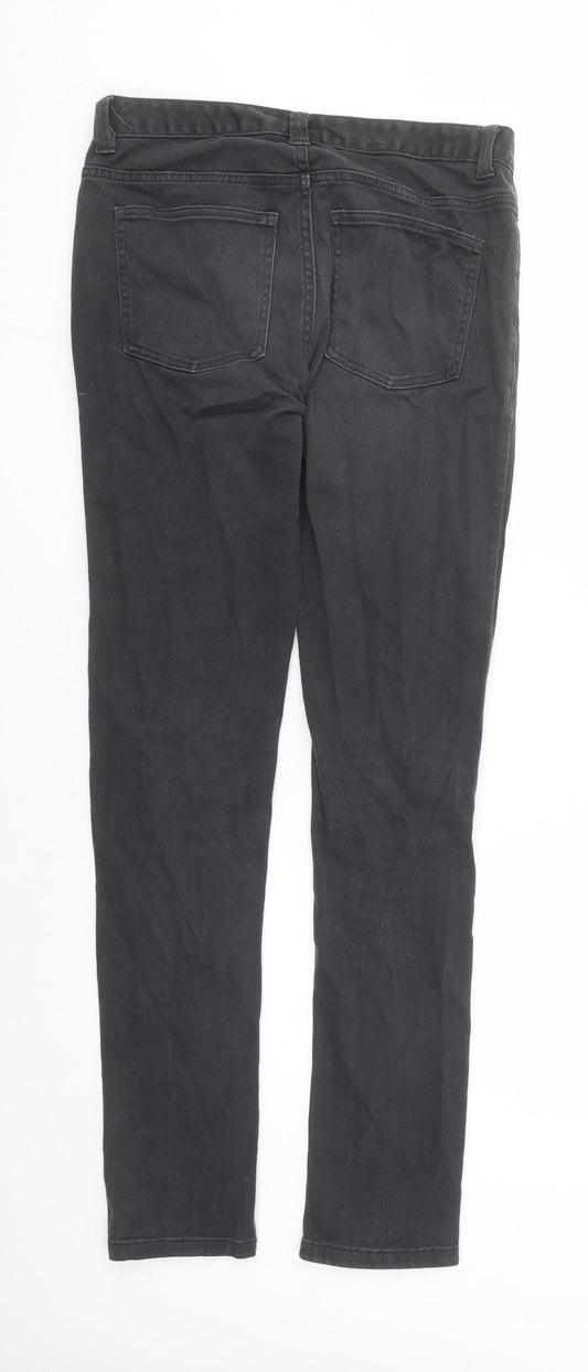 Mens UK Size 30 in Denim & Co. Regular Fit Skinny Grey Jeans