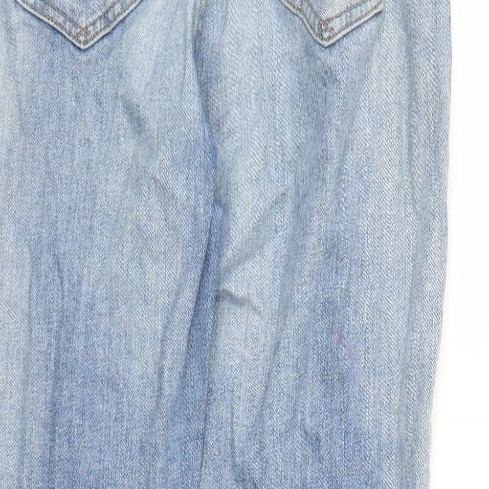 Gap Mens Blue Cotton Straight Jeans Size 34 in L27 in Regular Zip