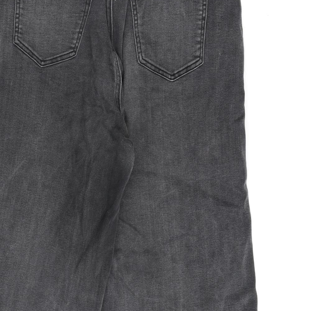 Evidnt Womens Grey Cotton Cropped Jeans Size 30 in L21 in Regular Zip