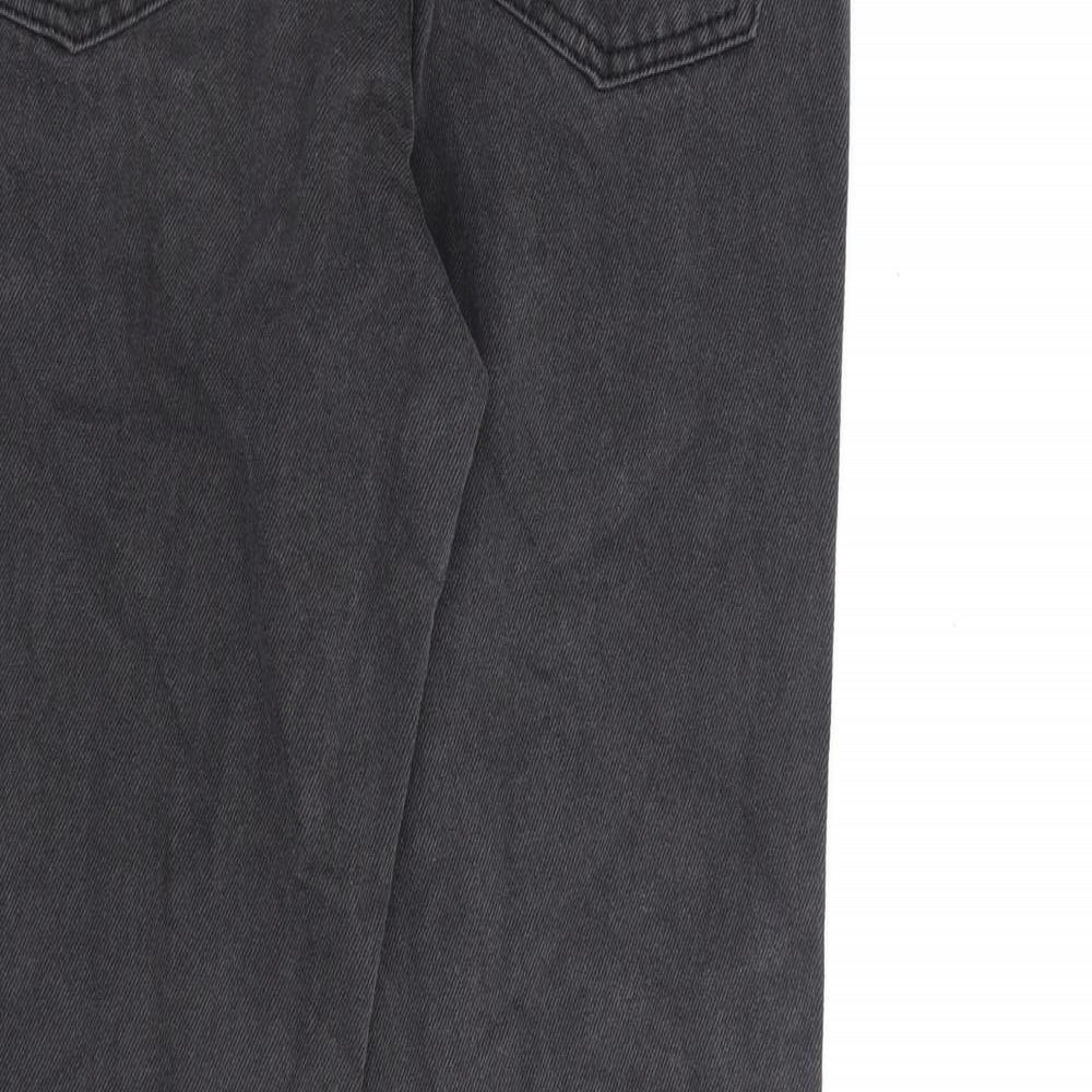 Cotton On Womens Grey Cotton Straight Jeans Size 6 L28 in Regular Zip