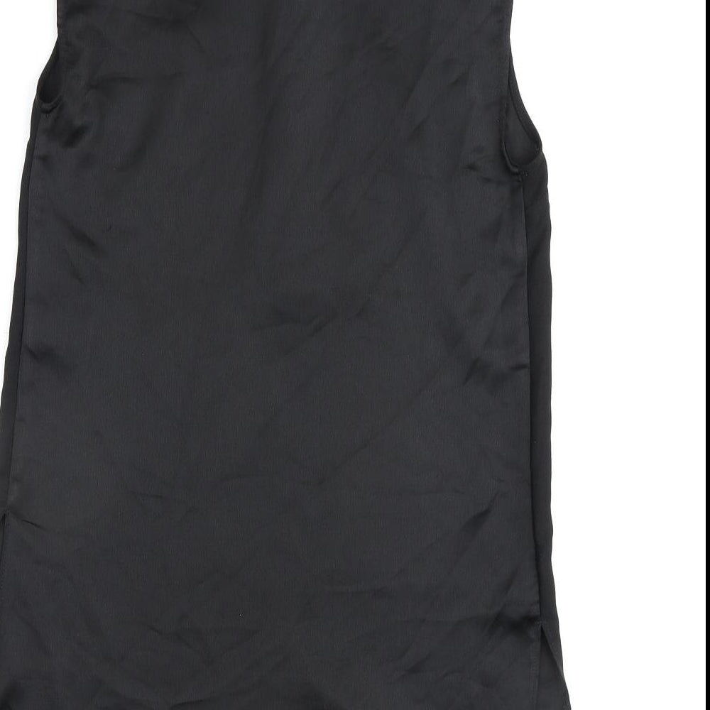Womens UK Size 8 Warehouse Black Basic Blouse