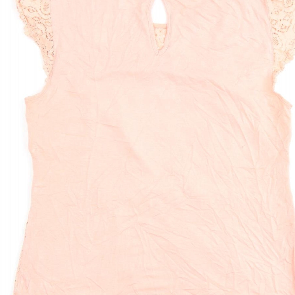 Womens UK Size S Oasis Pink Basic Blouse
