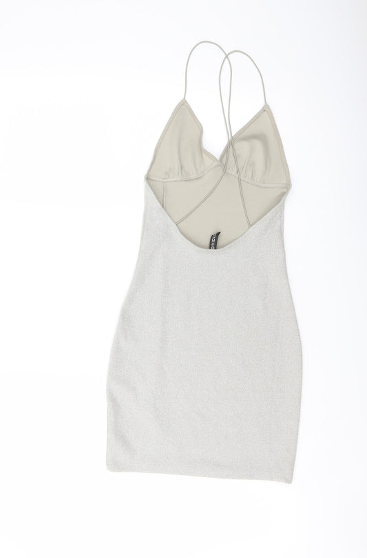 H&M Womens Beige Polyester Mini Size XS Sweetheart Pullover