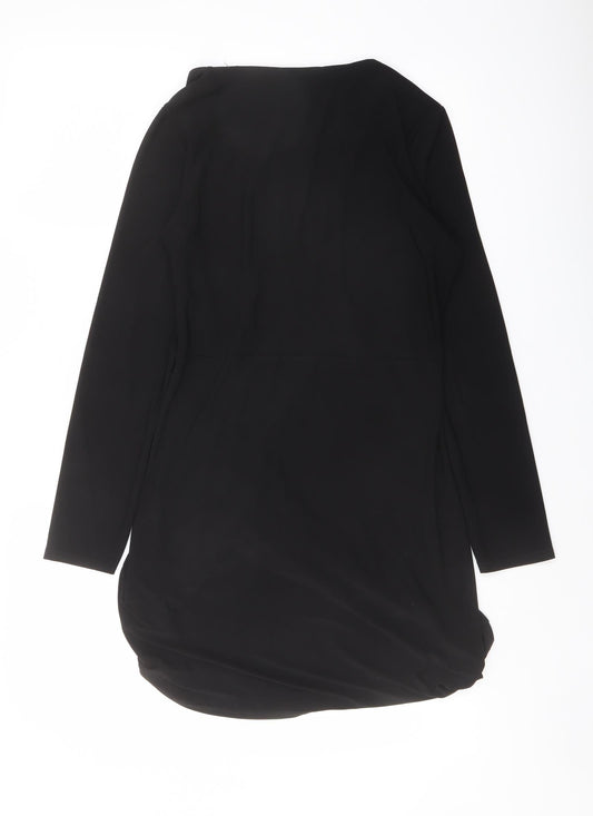 Cameo Rose Womens Black Polyester Pencil Dress Size 12 V-Neck Pullover