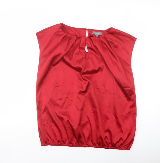 Womens UK Size 12 Et Vous Red Basic Blouse