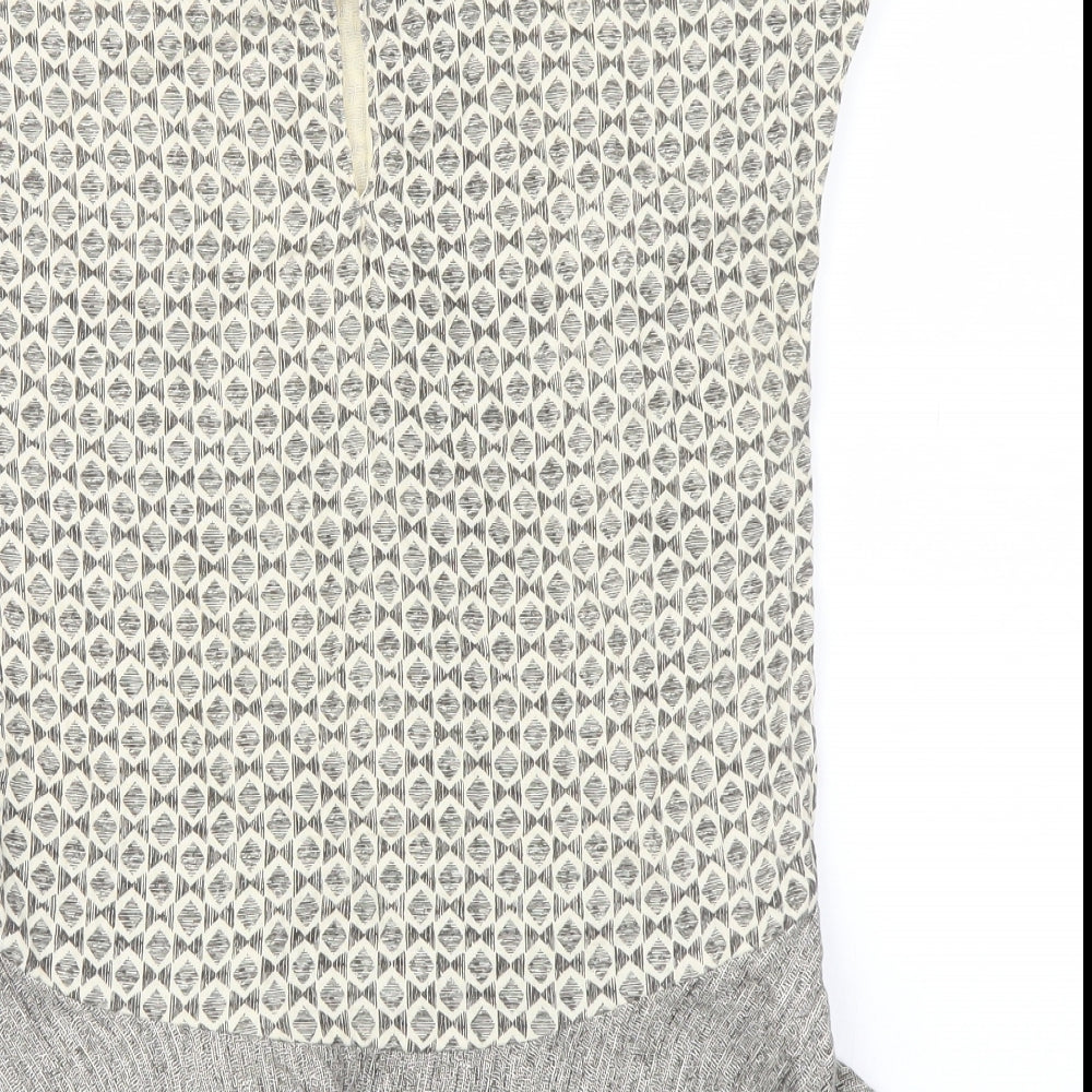 Womens UK Size XS Zara Beige Basic Blouse