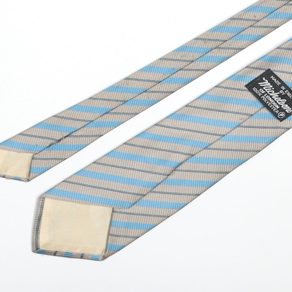 Michaelsons Mens Multicoloured Striped Polyester Pointed Tie One Size
