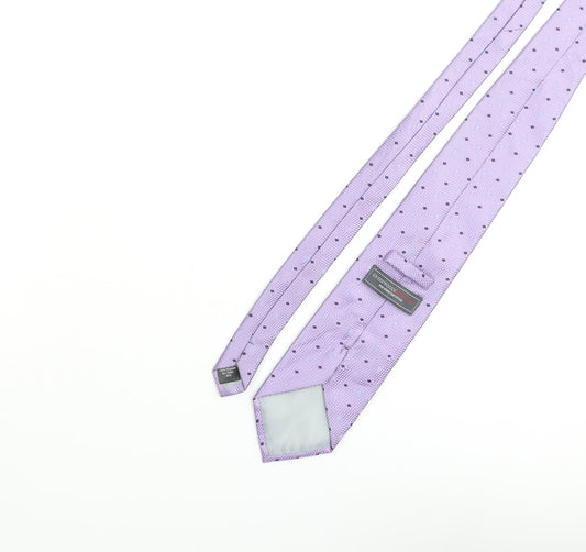 Greenwoods Mens Purple Geometric Polyester Pointed Tie One Size - Diamond Pattern