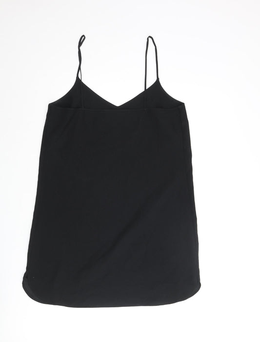 Missguided Womens Black Polyester Mini Size 10 V-Neck Pullover