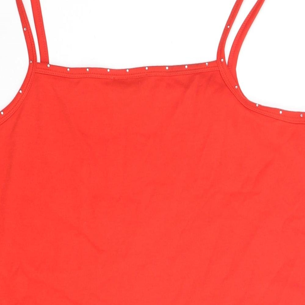 Womens UK Size 14 Emreco Yellow Basic Tank