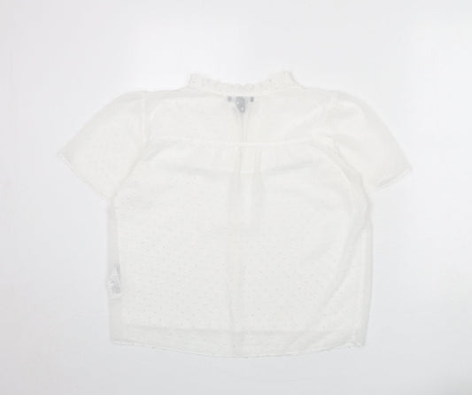 Womens UK Size 14 New Look White Basic Blouse