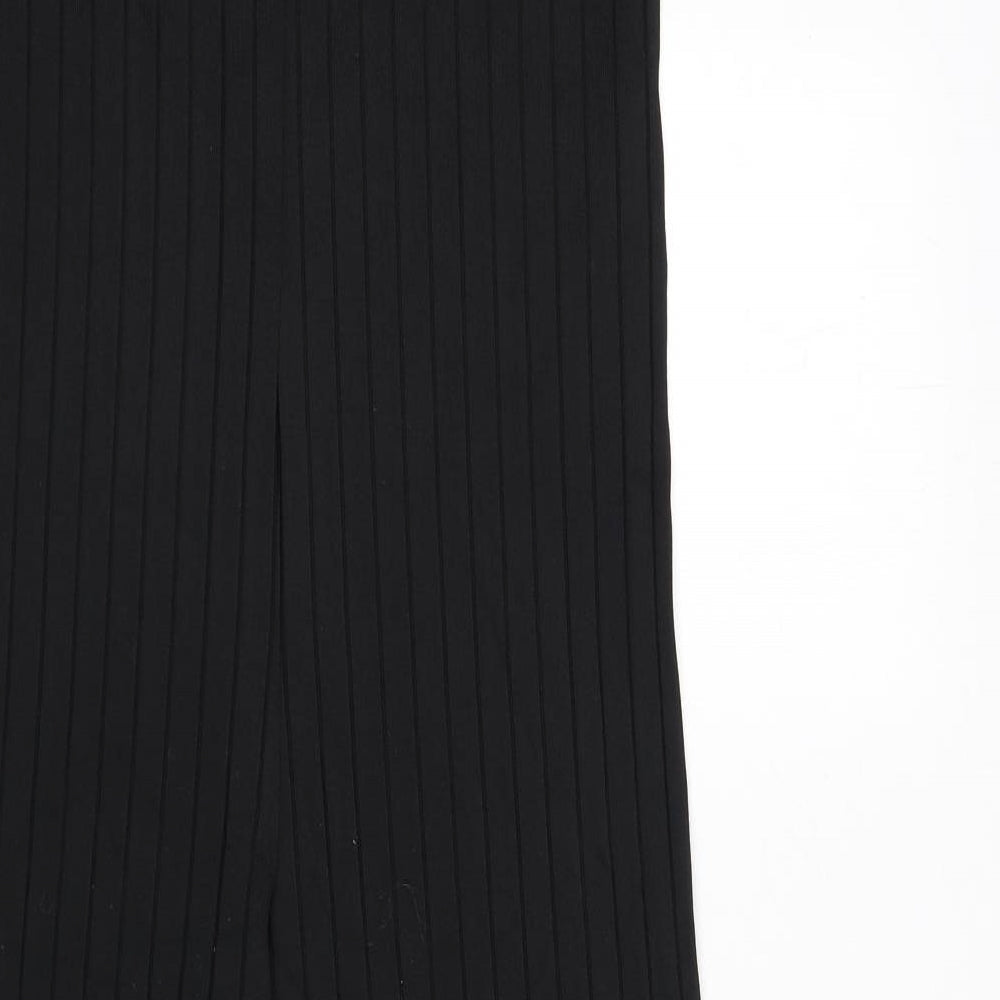 Zara Womens Black Polyester Jumpsuit One-Piece Size S L23 in Button - Ribbed