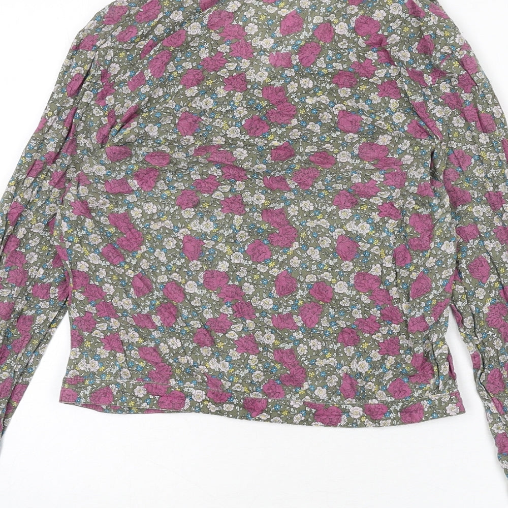 Womens UK Size S Mango Multicoloured Basic Button-Up