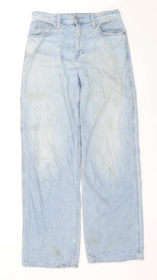 Womens UK Size 25 in Uniqlo Regular Fit Bootcut Blue Jeans