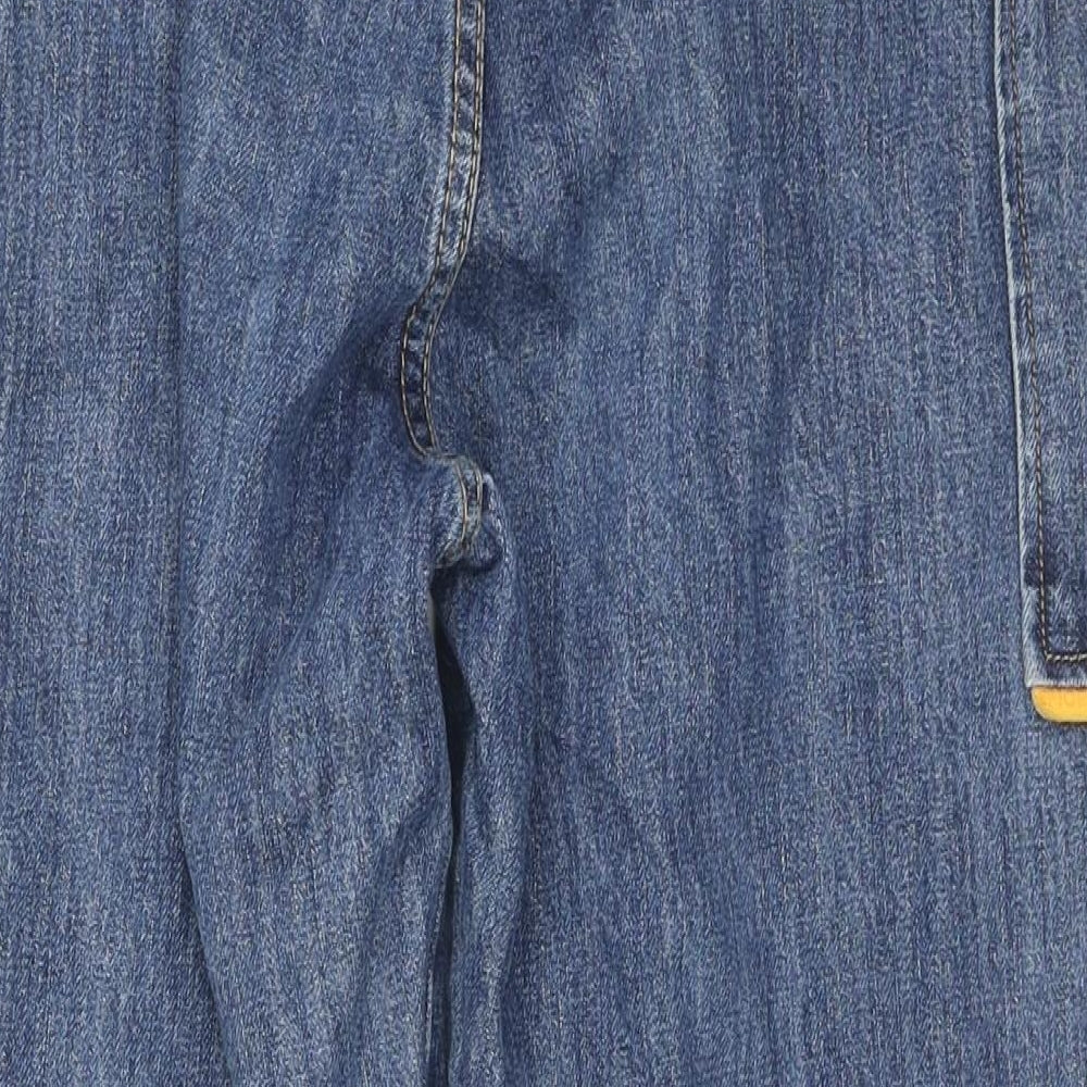 Epic Rare Womens Blue Cotton Cropped Jeans Size XS L21 in Regular Zip - Cargo Style