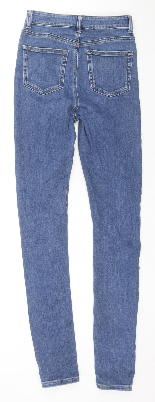 ASOS Womens Blue Cotton Skinny Jeans Size 26 in L31 in Regular Zip
