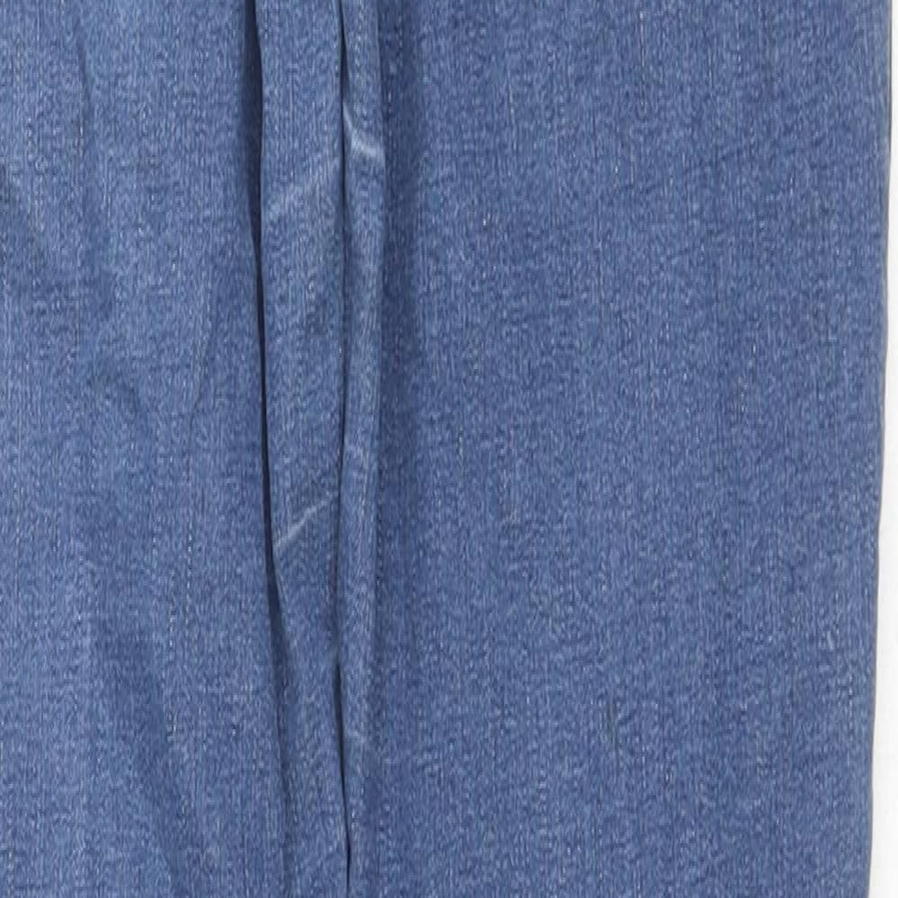 Denim & Co. Womens Blue Cotton Skinny Jeans Size 6 L29 in Regular Zip