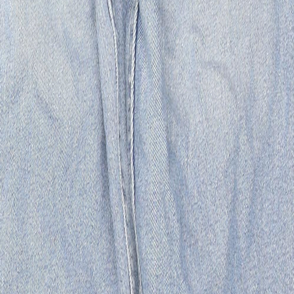 Hollister Womens Blue Cotton Straight Jeans Size 25 in L27 in Regular Zip