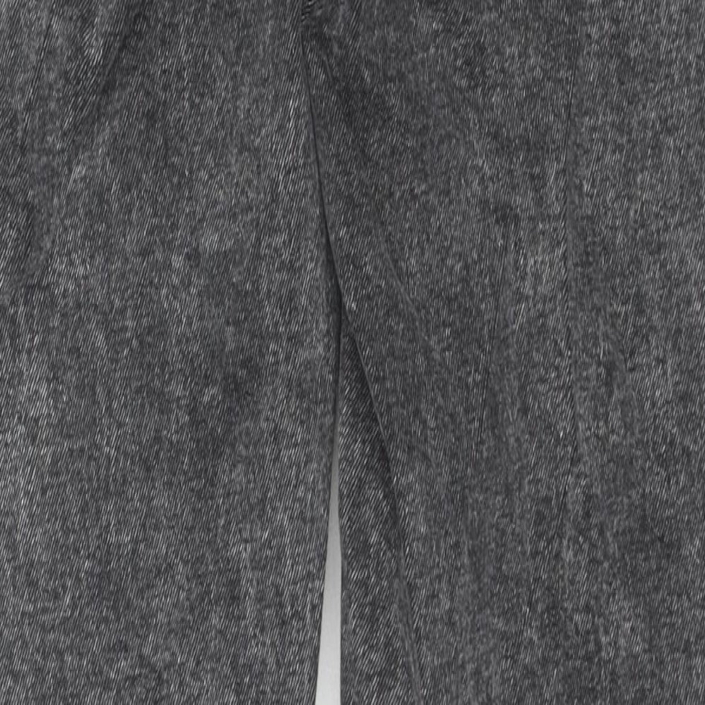 H&M Mens Grey Cotton Straight Jeans Size 30 in L32 in Regular Zip