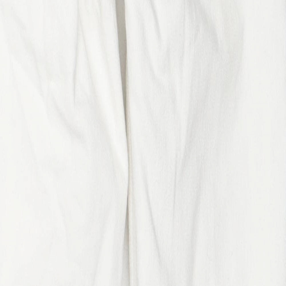 Topshop Womens White Cotton Skinny Jeans Size 26 L30 in Regular Zip