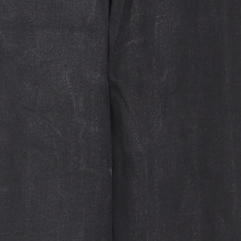 Denim & Co. Girls Black Cotton Skinny Jeans Size 12-13 Years L25 in Regular Zip
