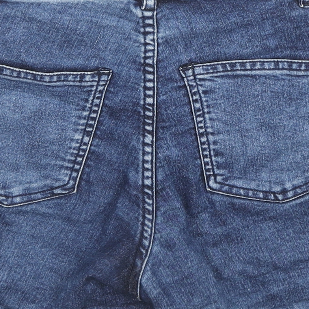 Divided by H&M Womens Blue Cotton Hot Pants Shorts Size 8 L3 in Regular Zip
