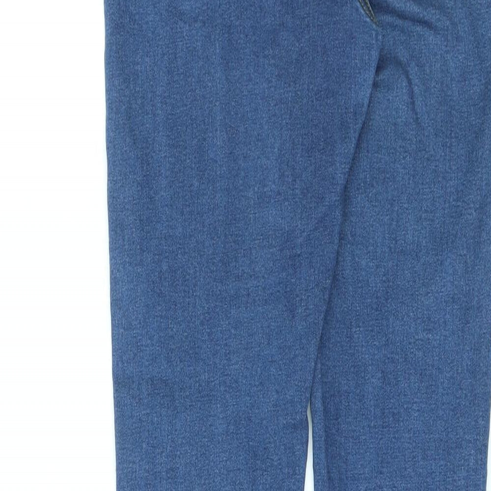 Denim & Co. Womens Blue Cotton Skinny Jeans Size 12 L27 in Regular Zip