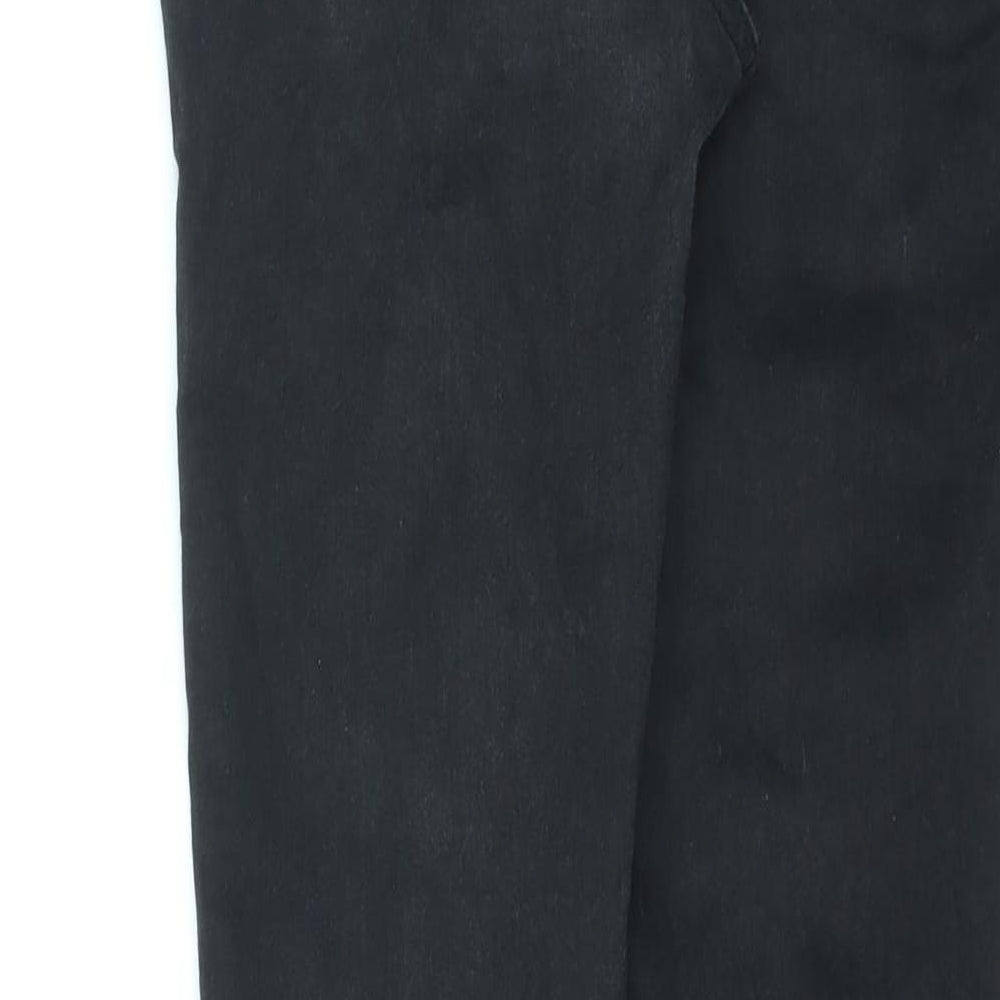 New Look Womens Black Cotton Skinny Jeans Size 8 L25 in Regular Zip