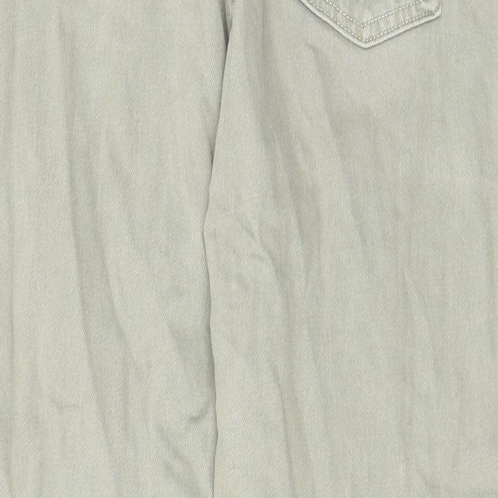 Zara Womens Red Cotton Straight Jeans Size 12 L29 in Regular Button - Pockets, Belt Loops