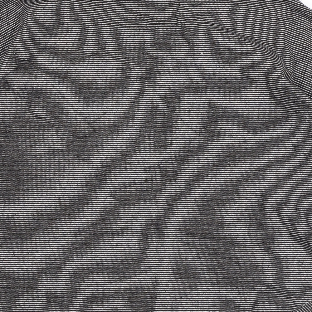 Womens UK Size M Zara Black Basic T-Shirt