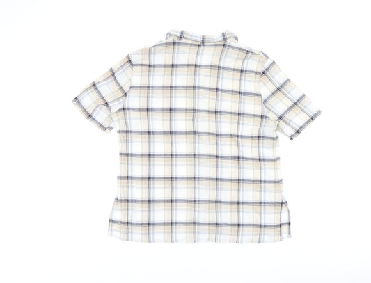 Womens UK Size 16 Marks and Spencer Beige Basic Button-Up