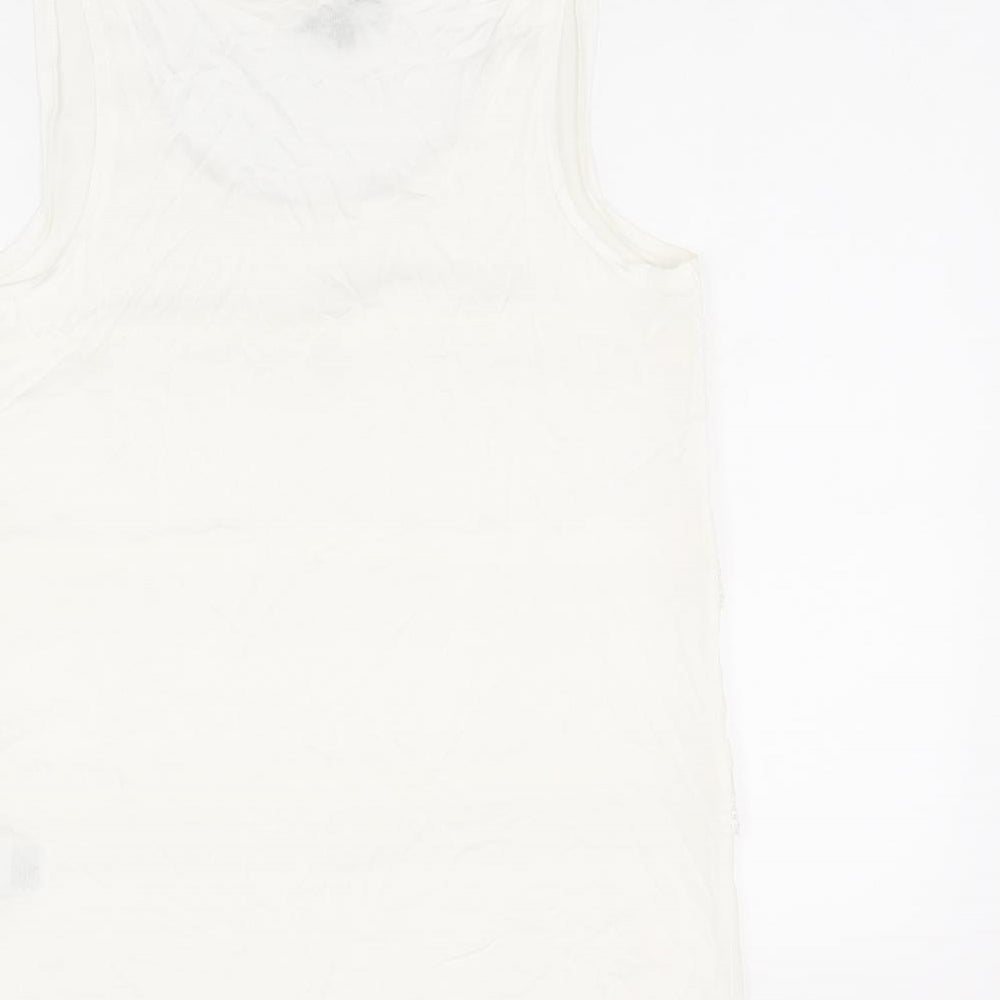 Womens UK Size 10 Warehouse White Basic Tank