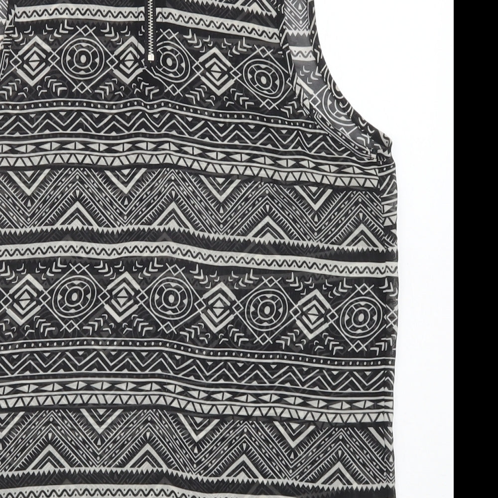 Womens UK Size 10 New Look Black Basic Tank