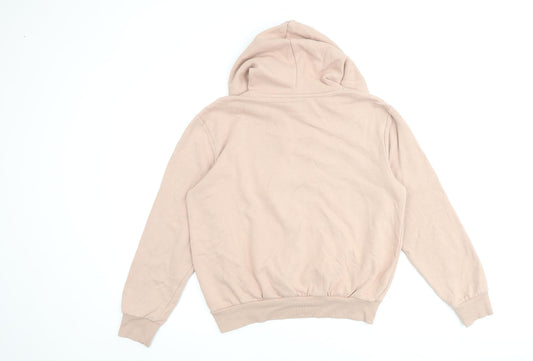 H&M Womens Pink Cotton Pullover Hoodie Size S Pullover