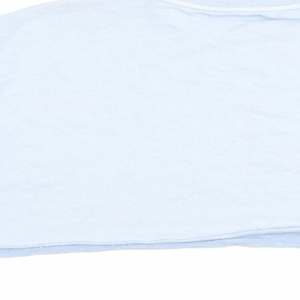 Topshop Womens Blue Cotton Pullover Sweatshirt Size 12 Pullover