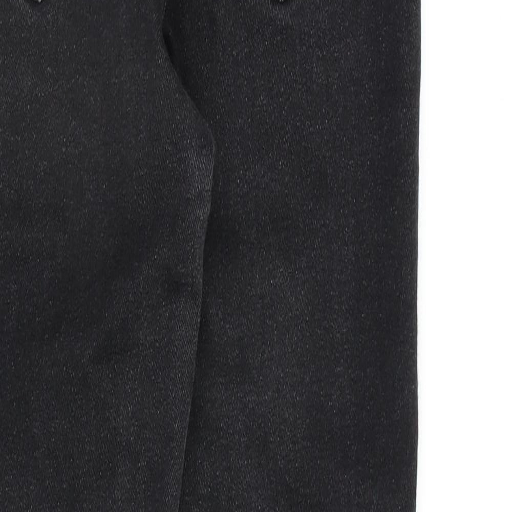Zara Womens Black Cotton Skinny Jeans Size 10 L27 in Regular Zip